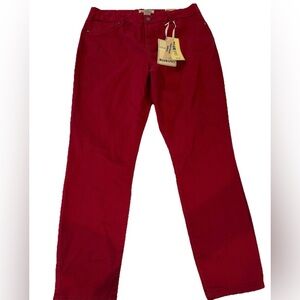 Blue Spice High Waist Ankle Pants in Bold Red Size 13 Juniors New